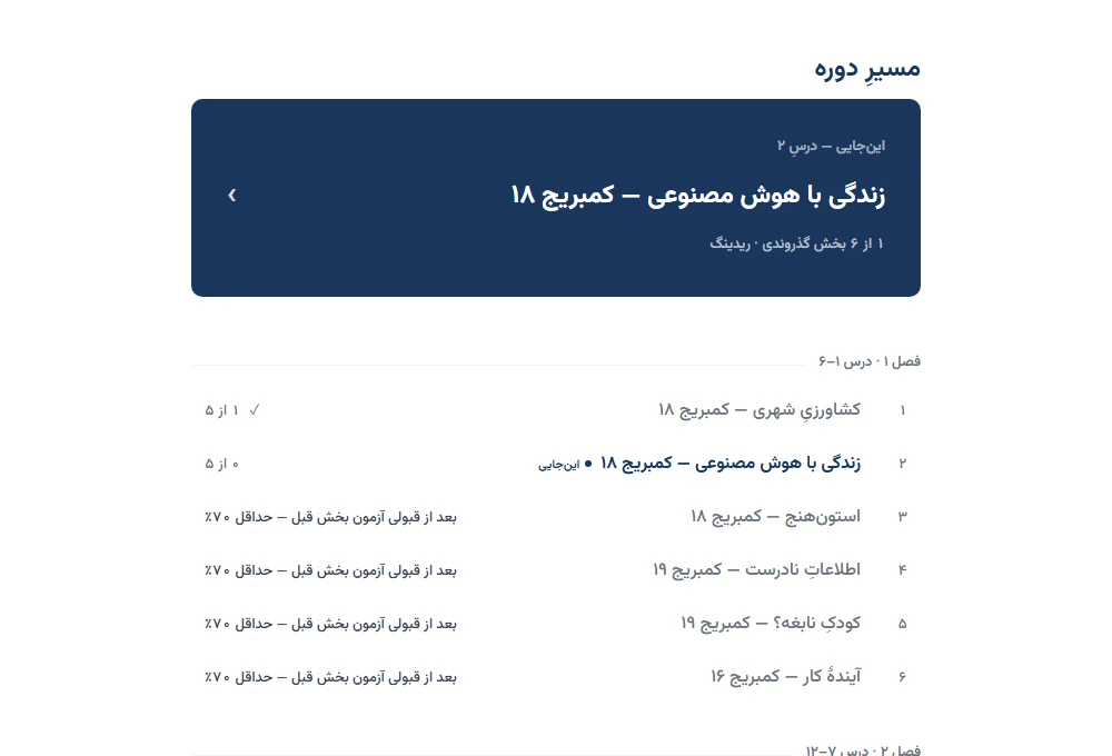 مسیرِ دوره آیلتس — درس‌های واقعی و ترتیبِ باز شدنشان